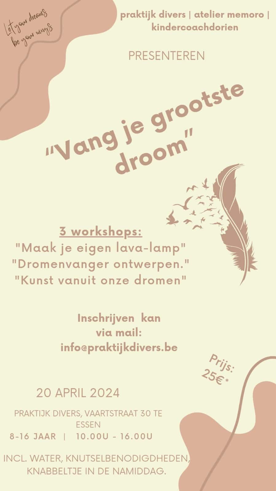 Affiche ontmoetingsdag Vang je grootste droom