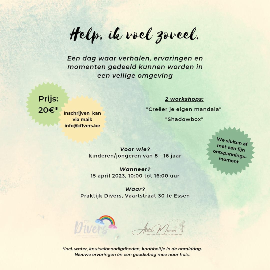 Affiche ontmoetingsdag Help, ik voel zoveel